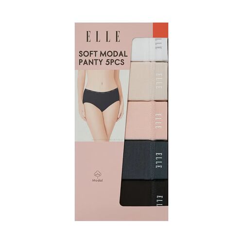ELLE女士内裤柔软莫代尔三角5条