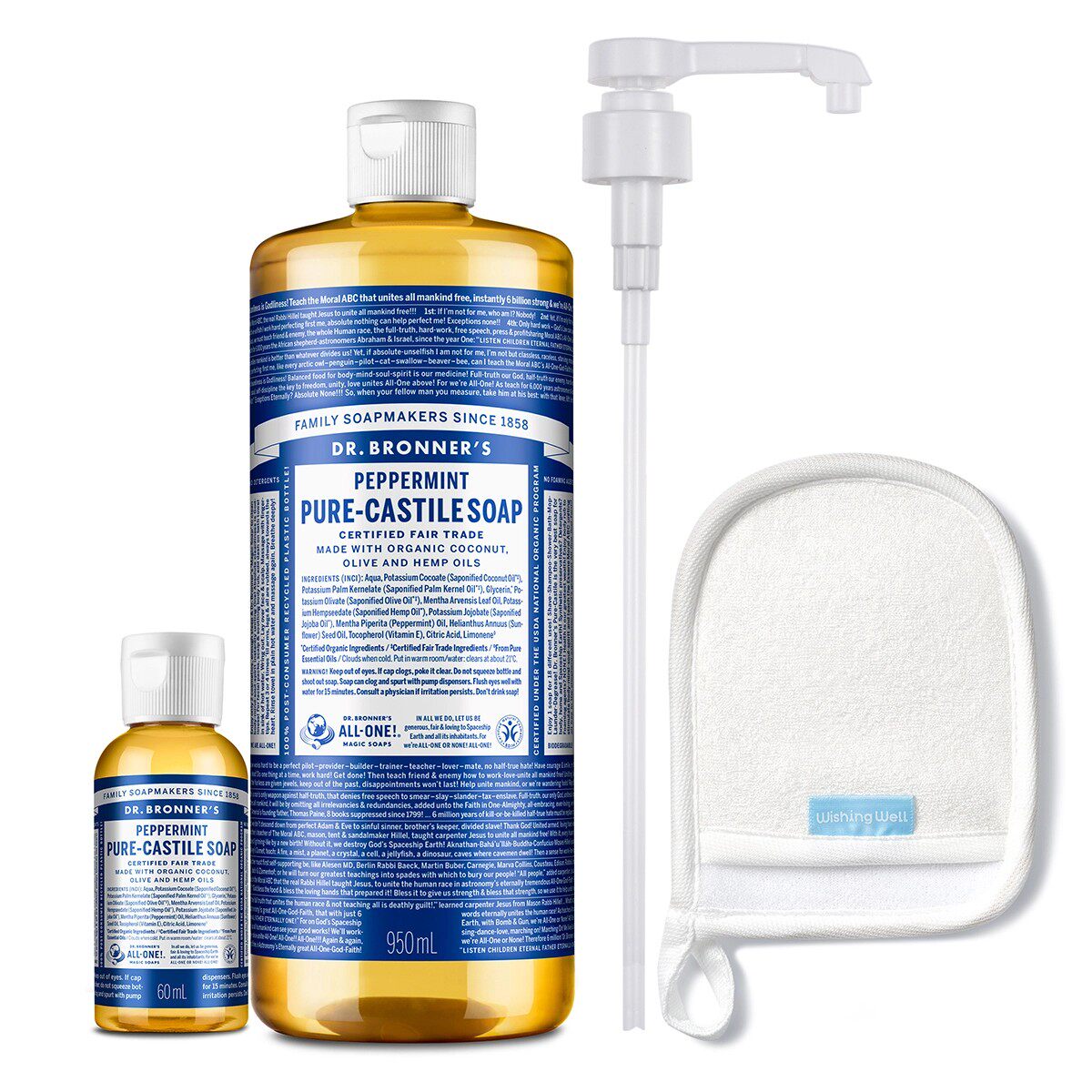 韩国代购直邮 布罗纳博士Dr.Bronner's 液体皂沐浴露茶树薄荷祛痘