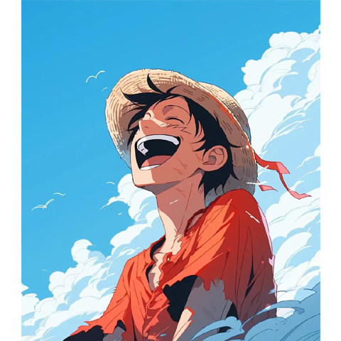 海贼王动漫墙贴纸自粘贴画路飞尼现代装饰画