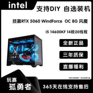 技嘉B760M 英特尔I5 14600KF 水冷 雕妹海景房游戏电脑主机 AORUS