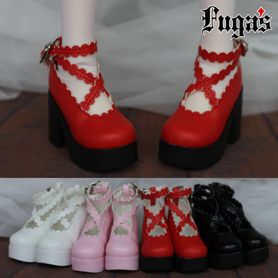 花边高跟鞋bjd娃娃