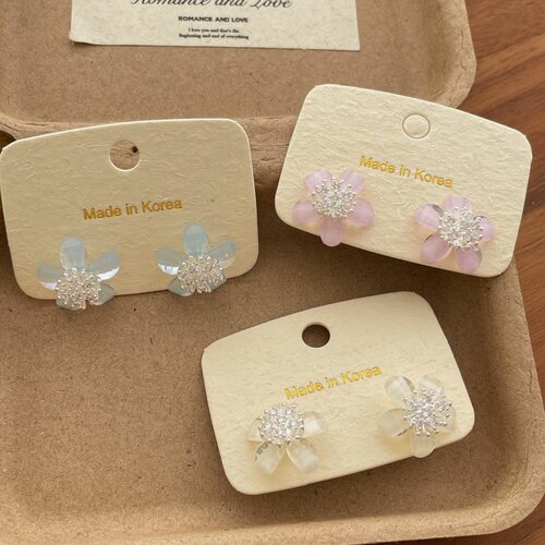 小众简约古风仙气清新花朵耳钉耳饰搭配汉服古装时尚轻奢耳环