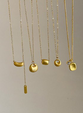 新中式古法金色小胖福元宝吊坠项