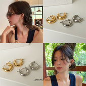 fever同款 极简金属耳扣耳环女轻奢高级感气质独特耳钉耳圈耳饰品