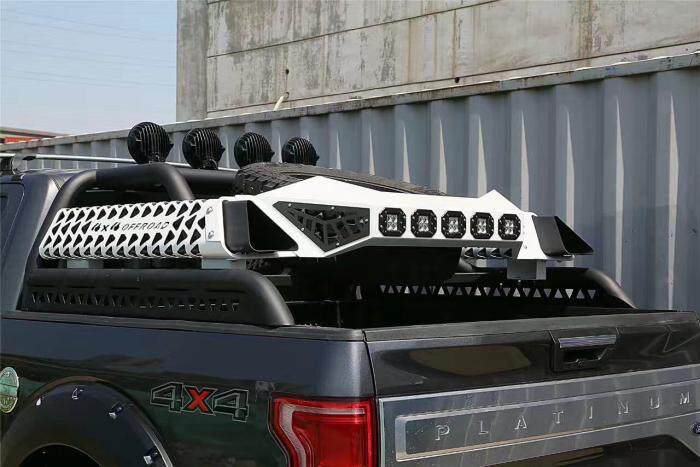 福特猛禽f150 坦途 公羊皮卡尾箱龙门架 备胎架 防滚架改装 猛禽