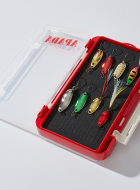 APADA亚伯达1010W双面路亚盒配件盒亮片盒铅头钩饵盒渔具包收纳刀