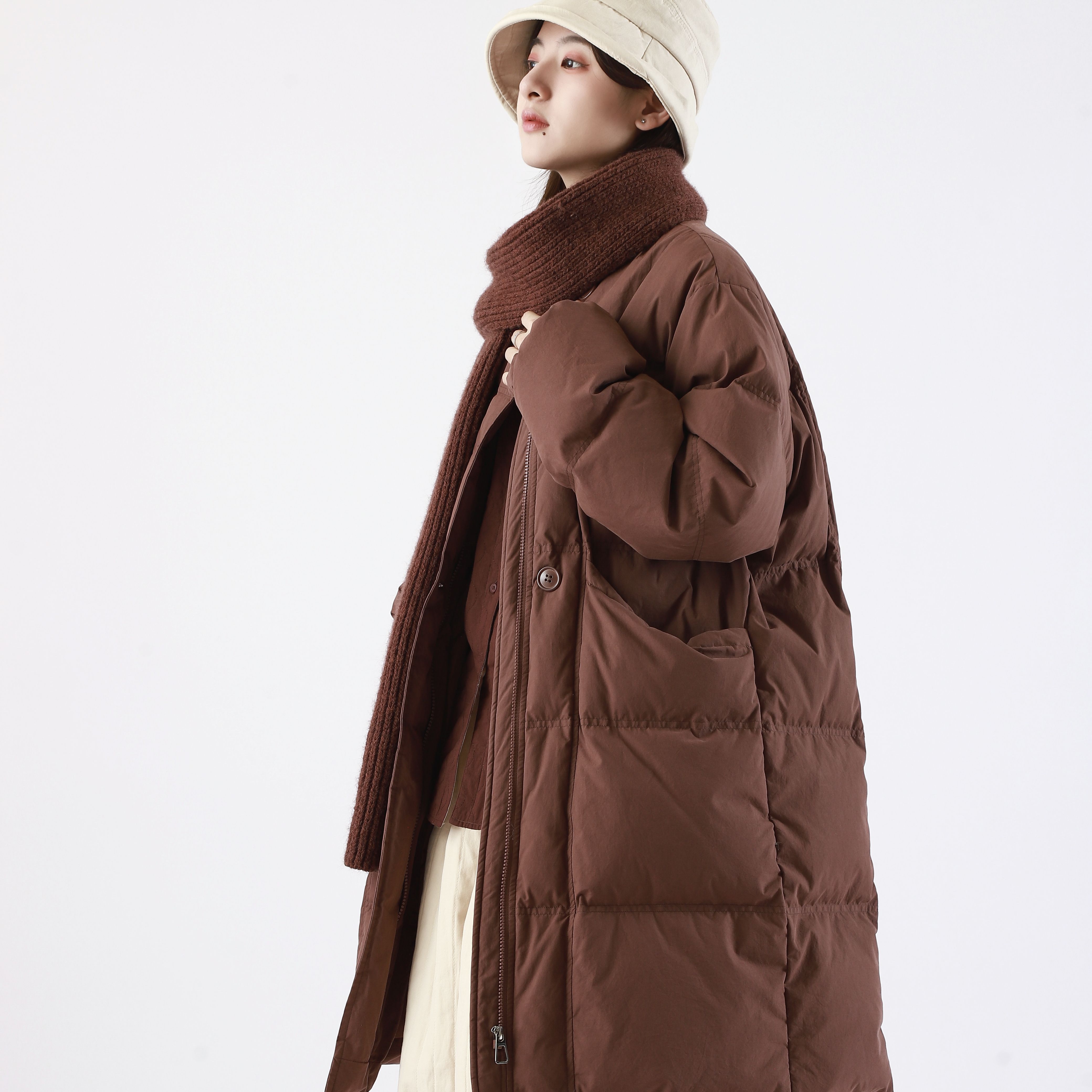 三素衣品原创-冬上新简约休闲文艺百搭高品质保暖羽绒服外530518