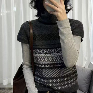 套 配袖 26年早春费尔岛复古百搭针织衫 3895 ROOM