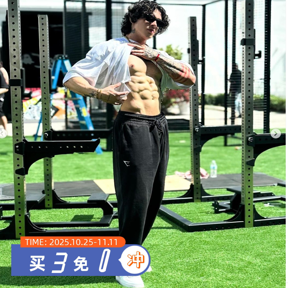 秋季新品 GYMSHARK CREST JOGGERS 百搭健身宽松运动裤直筒卫裤