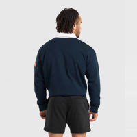 gymshark lapel long-sleeved polo sweatshirt in navy style thumbnail 6