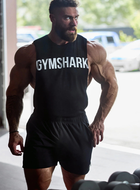克里斯回归 GYMSHARK IMPACT TANK 字母运动宽松坎肩无袖透气背心