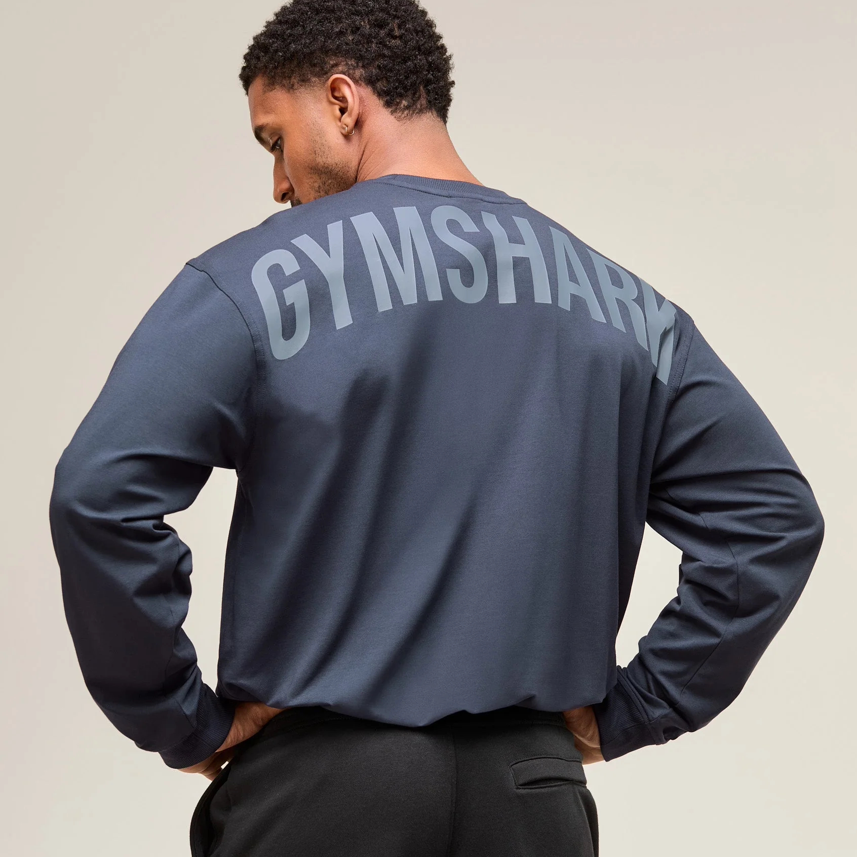 超好穿新品2025 Gymshark power 运动宽松弹力打底长袖t恤