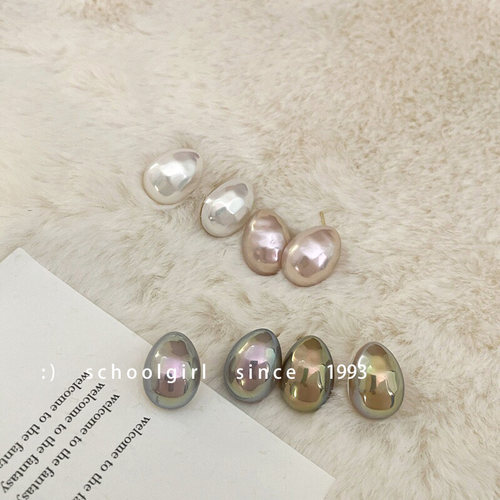 四色入~精致高级感马贝珍珠耳钉