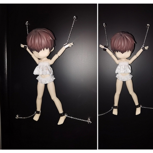 ob11娃衣素体配件GSC束缚手铐bjd妖精体项圈锁链12分娃用拍照道具