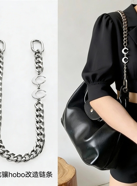 适用龙骧hobo包包延长链条肩带改造配件Longcham腋下加长电镀链子