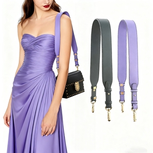 适用MK包包肩带配件十字纹纯色单肩带子女包腋下单肩带子手提包带