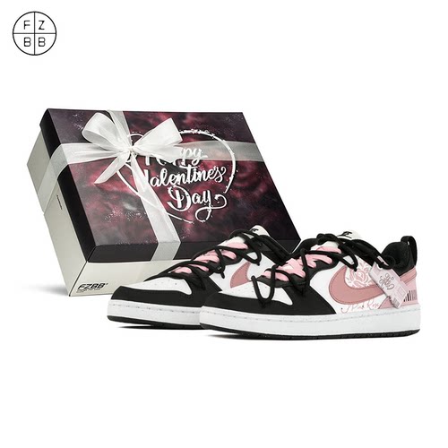 FZBB STUDIO Nike Court Low玫瑰故事减龄百搭休闲板鞋HF0742-161
