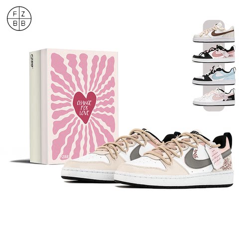 FZBB STUDIO Nike Court Low誓言玫瑰清新百搭休闲板鞋HF0742-161