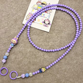 diy定制手工成品正版 拉布布萌粒斜跨手机链串珠长挂绳可背脖子绳