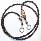 泡泡玛特萌粒手机链原创哭娃sp限定挂脖串珠长款 手机链条斜挎挂绳