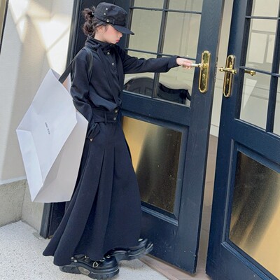 女童2026春秋新款休闲卫衣套装半裙套装高级气质休闲显瘦两件套