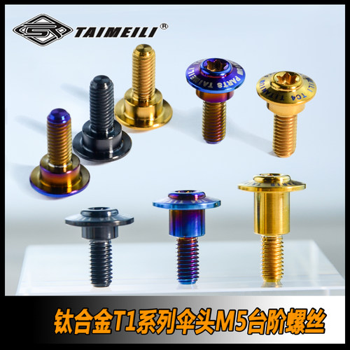 钛合金伞头带台阶螺丝