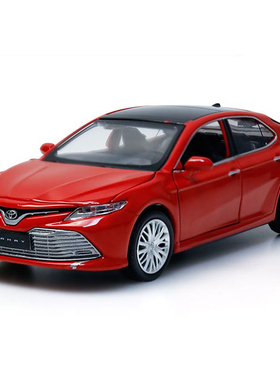彩珀成真1:34合金红黑蓝色丰田凯美瑞汽车模型回力开门儿童玩具男