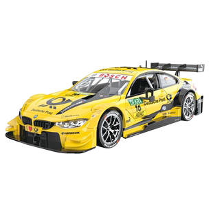 彩珀成真1:24CCA合金黄色宝马M4DTM白色拉力赛跑车模型儿童玩具男