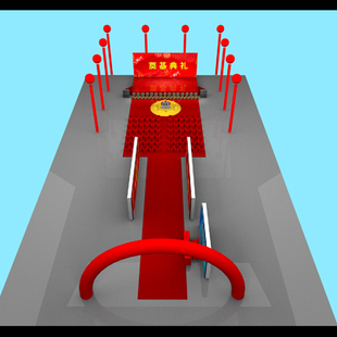 舞台舞美3D效果图设计周年晚会演出庆典设计开业奠基走秀设计