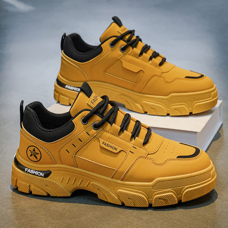 男鞋2026新款春季厚底马丁靴男款工装鞋子男士防滑运动休闲板鞋男