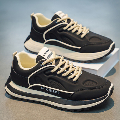 爆款男鞋2025新款休闲鞋厚底复古鞋子运动鞋减震软底阿甘老爹潮鞋