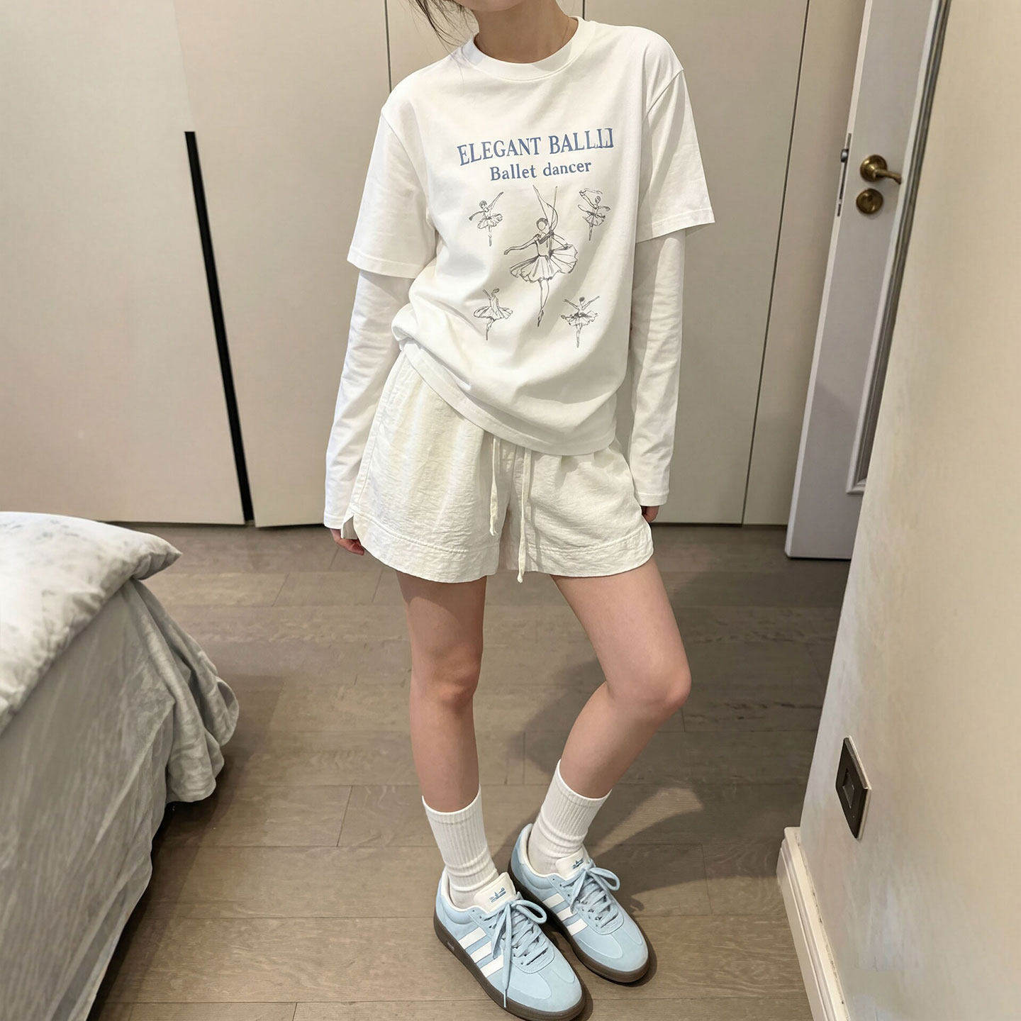 白色冰丝短裤女外穿2026新款夏季薄款休闲小个子速干运动五分裤子
