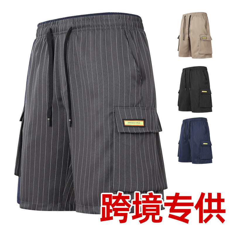 2026跨境欧码工装短裤男夏季百搭休闲裤子男直筒宽松五分中裤青少