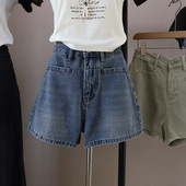 比正 牛仔短裤 2026春夏新款 韩版 复古高腰显瘦女式 百搭热裤 5958