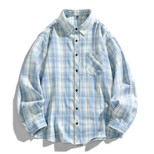 长袖 男士 衬衫 日系高级感男生长袖 外套 帝创者2599秋季 格子衬衫 新品