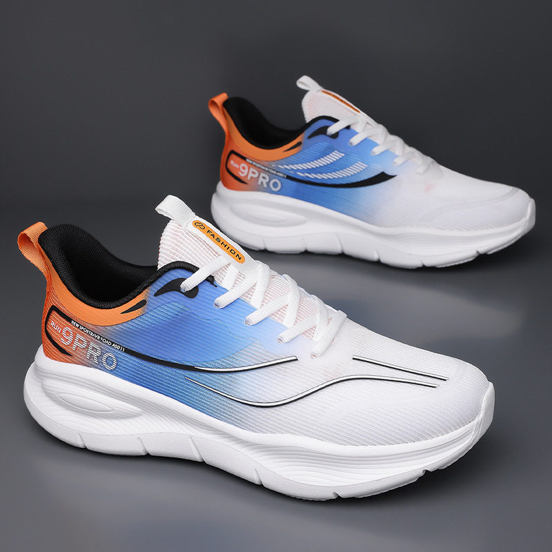 新款网面运动鞋男款2026春春新款软底透气跑步鞋潮流轻便休闲鞋子