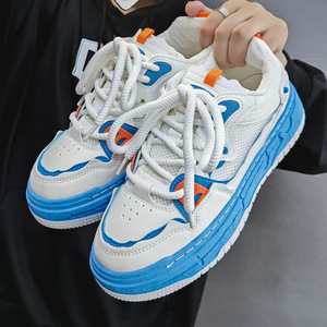 2023秋季新款小众潮流板鞋韩版百搭青少年厚底增高休闲运动男鞋子