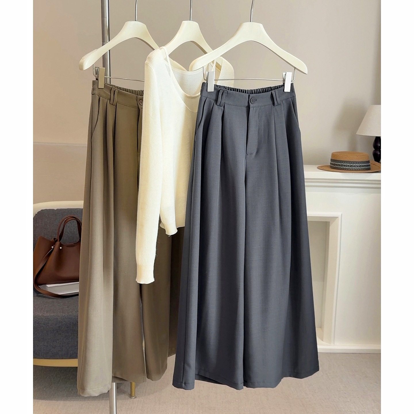 韩版小个子直筒阔腿西装裤女春季新款高腰宽松显瘦薄款垂感长裤子,女装/女士精品,西装裤/正装裤,淘宝优惠券,粉丝福利购,淘宝优惠卷