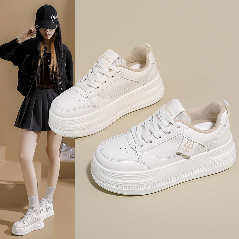 2026春季新款ins韩版透气小白鞋女学生厚底百搭休闲运动板鞋Y8628,女鞋,时尚休闲鞋,淘宝优惠券,粉丝福利购,淘宝优惠卷