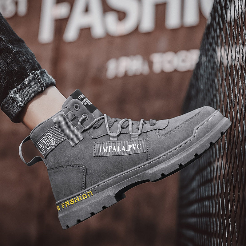 春季高帮男鞋2026冬季运动休闲防水防滑耐磨鞋男款马丁靴男工装