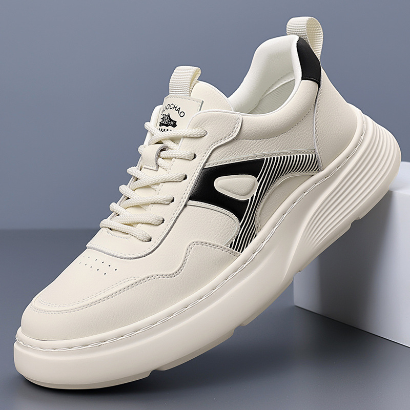 板鞋男低帮小白鞋男厚底透气运动舒适百搭男士休闲鞋男鞋现货批发