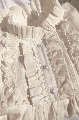 伊丽娅冬春季加绒新款lolita花边