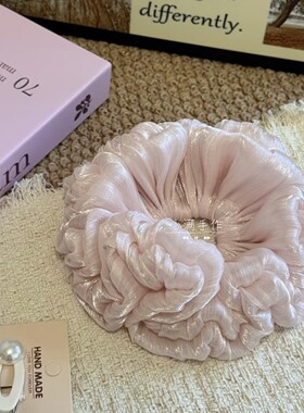 超饱满的大云朵泡芙发圈 流光双层花朵大肠发圈