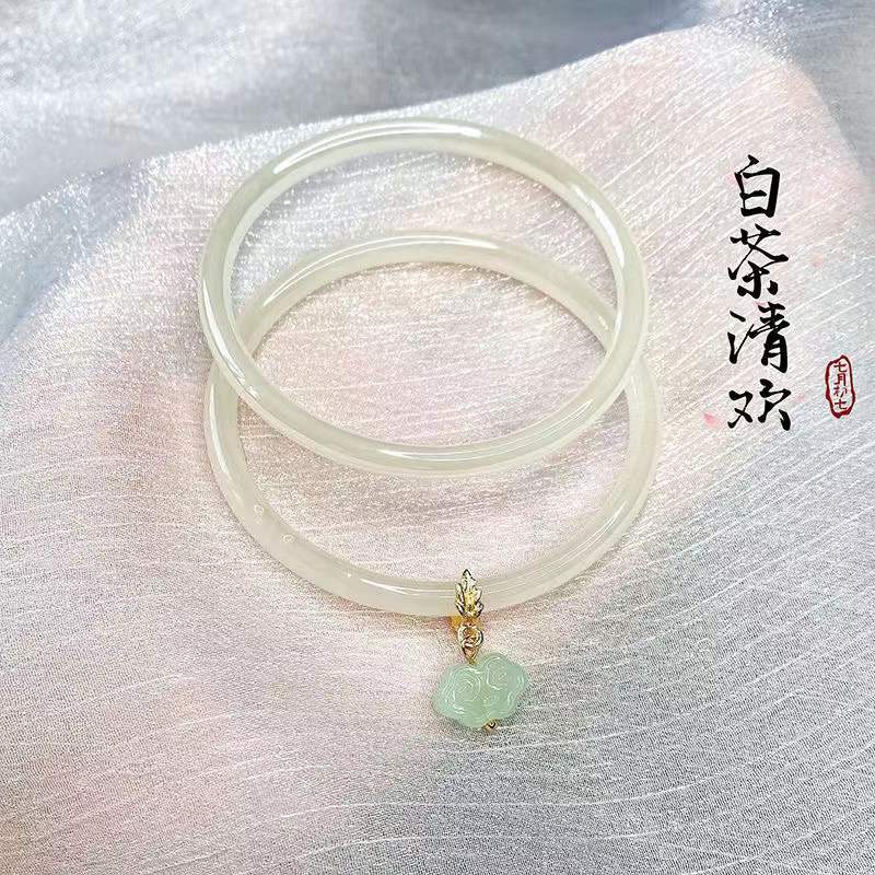 网红叮当手镯玉如意禁步镯一步一响古风闺蜜气质礼物小众琉璃饰品