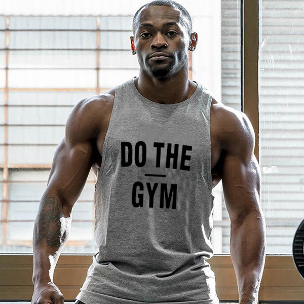 PROFESSIONAL FITNESS BODYBUILDING TRAINING RUNNING ATHLEISURE RUNNING I-HURDLE LOOSE ROUND NECK MENS COTTON LOOSE VEST