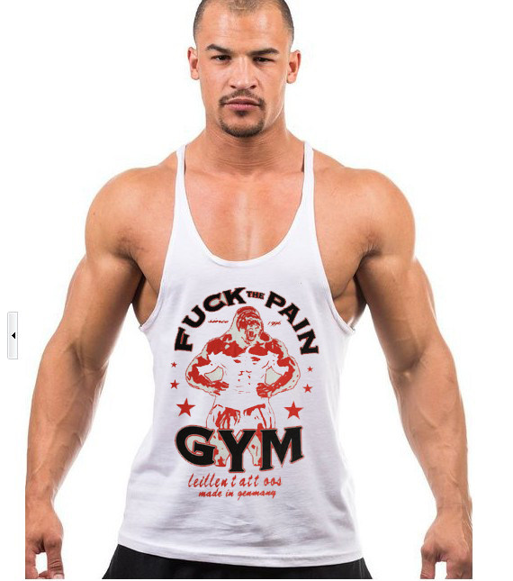 SPECIAL MENS AND WOMENS PROFESSIONAL LOOSE FITNESS MENS BODYBUILDING VESTS DIG DEEP I-SHAPED VESTS SPORTS BACK MENS COTTON