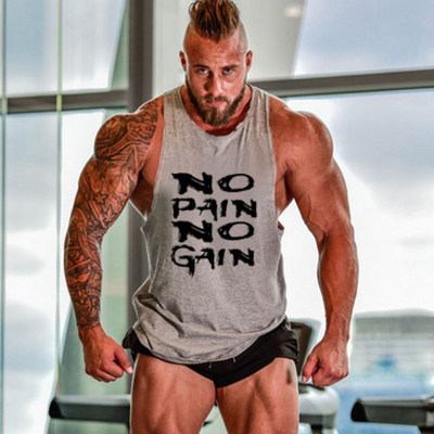 AUTUMN AND WINTER BASKETBALL QUICK-DRYING LOOSE FITNESS VEST MENS SLEEVELESS BODYBUILDING TRAINING DIGGING DEEP I-BEAM SPORTS BACK MENS COTTON