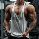 新肌肉健身运动休闲夏季 工字背心跑步训练透气宽松上衣男背心 薄款