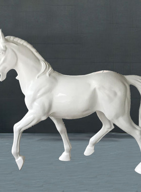 玻璃钢仿真马雕塑摆件园林景观