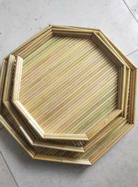 八角盘饺子帘盖帘高粱杆水饺托盘馒头盘手工八角簸箩餐厅果盘盖垫